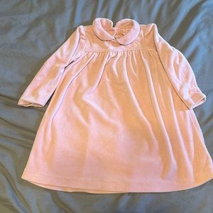 Soft pink velvet dress